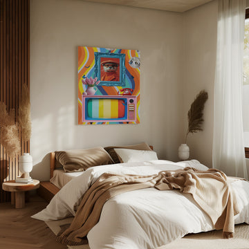 Retro Otter Vibe | Canvas - Room Interior 2