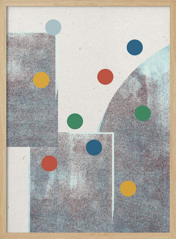 Geometric Play | Poster - Wood Frame Interior