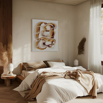 Flowing Amber Paths | Canvas - Room Interior 2