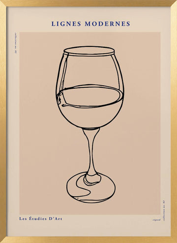 Lignesmodernesno05 | Poster - Gold Frame Interior