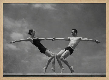 Ballet Partners In Balance | Poster - Wood Frame Interior