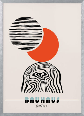 Bauhaus Eclipse | Poster - Silver Frame Interior
