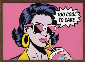 Too Cool Pop Art | Poster - Walnut Frame Interior