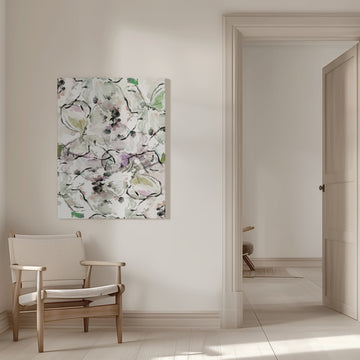 Soft Watercolor Blooms | Canvas - Room Interior 1