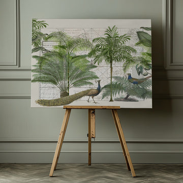 Tropical Map Wildlife | Canvas - Room Interior 1