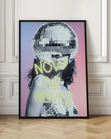 Woman with a Disco Ball Helmet | Poster - Room Interior 1