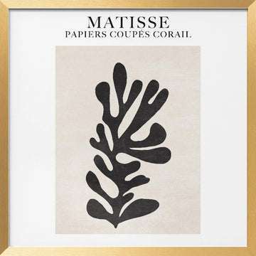 Coral Silhouette | Poster - Gold Frame Interior