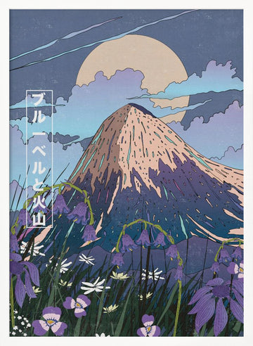 Moonlit Mountain Bloom | Poster - White Frame Interior
