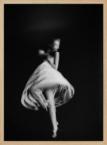 Ethereal Dancer in Motion | Poster - Wood Frame Interior