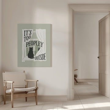 Too Peopley Cat Window | Canvas - Room Interior 1