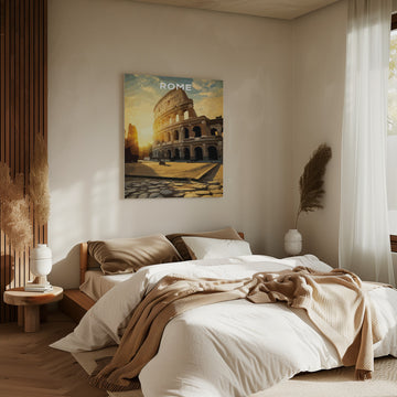 Ancient Rome Colosseum Sunset | Canvas - Room Interior 2