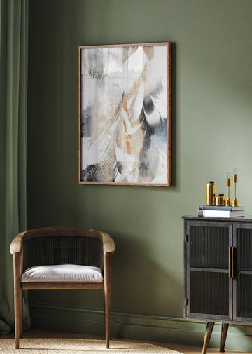 Golden Abstract Flow | Poster - Room Interior 2