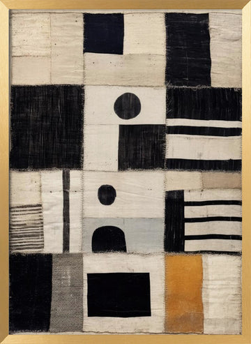 Patchwork Symphony | Poster - Gold Frame Interior