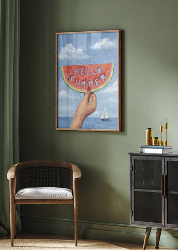 Hello Summer Watermelon | Poster - Room Interior 2