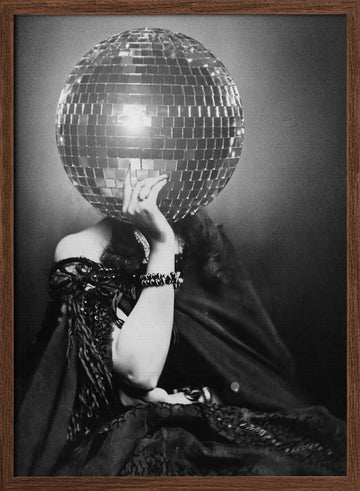 Glamorous Disco Mystery | Poster - Walnut Frame Interior