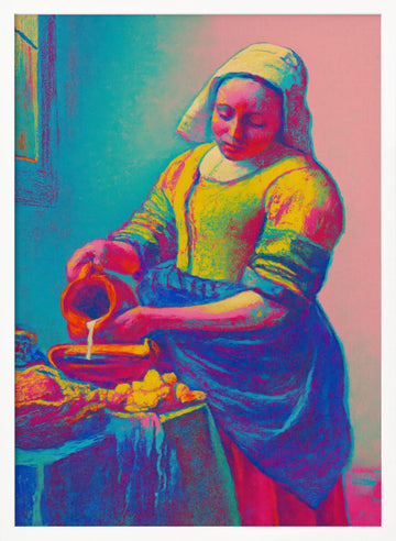 Psychedelic Pouring | Poster - White Frame Interior