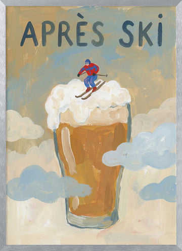 Après Ski Beer | Poster - Silver Frame Interior