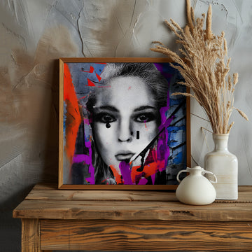 Vibrant Abstract Portrait | Poster - Room Interior 1