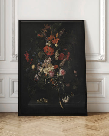 Bouquet of Flowers In a Glass Vase | Poster - Room Interior 1