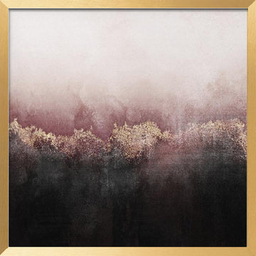 Golden Forest Mist | Poster - Gold Frame Interior