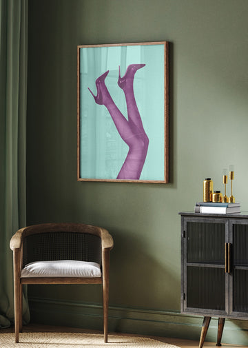 Fashionable Purple Heels | Poster - Room Interior 2