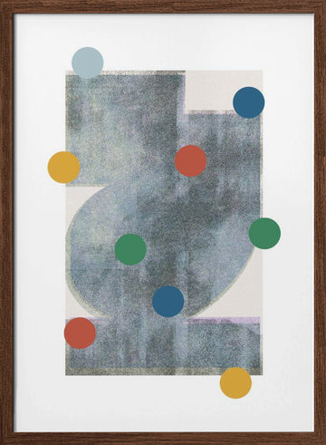 Geometric Symphony | Poster - Walnut Frame Interior