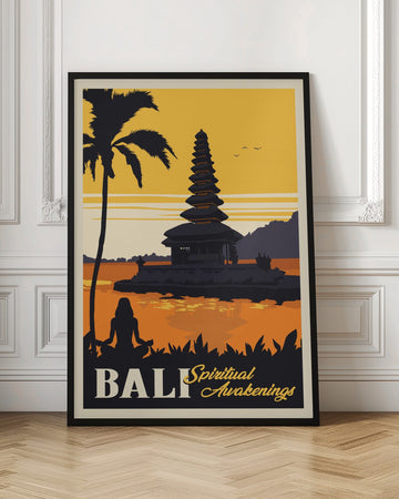 Bali Temple Sunset Meditation | Poster - Room Interior 1
