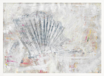 Faded Fan Abstract | Poster - White Frame Interior
