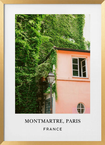 Montmartre Travel poster | Poster - Gold Frame Interior