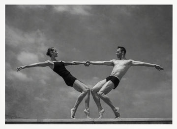 Ballet Partners In Balance | Poster - White Frame Interior