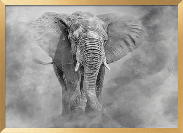 Majestic Elephant Dust | Poster - Gold Frame Interior
