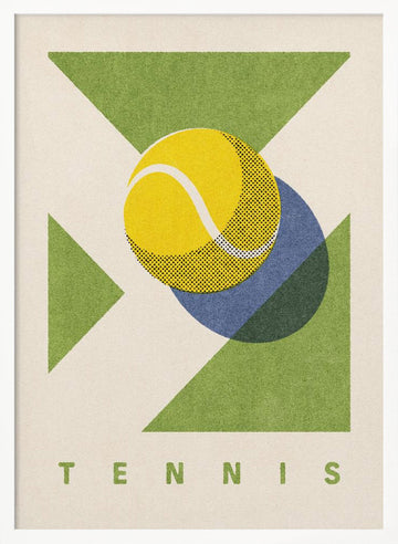 Retro Tennis Game | Poster - White Frame Interior