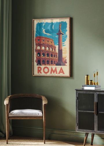 Rome Colosseum Column | Poster - Room Interior 2