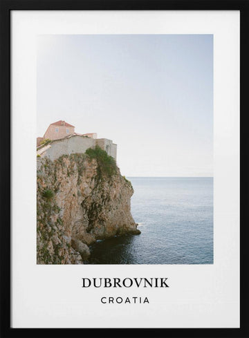Dubrovnik Travel poster | Poster - Black Metal Frame Interior