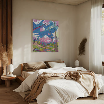 Mount Fuji Cherry Path | Canvas - Room Interior 2