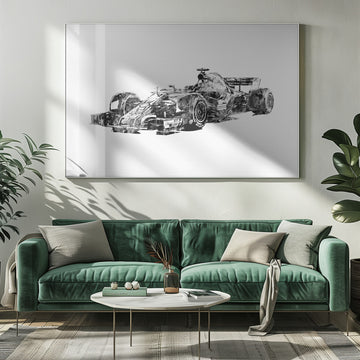 Dynamic F1 Race Car | Poster - Room Interior 1