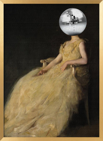 Elegant Disco Portrait | Poster - Gold Frame Interior
