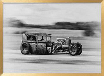 Rusty Hot Rod Racing | Poster - Gold Frame Interior