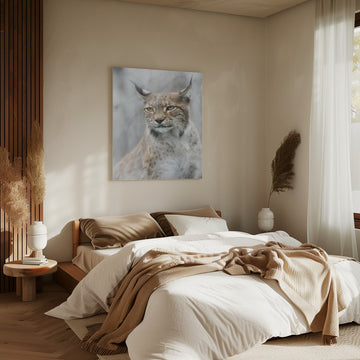 Intense Lynx Portrait | Canvas - Room Interior 2
