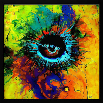 Dynamic Abstract Eye | Poster - Black Metal Frame Interior