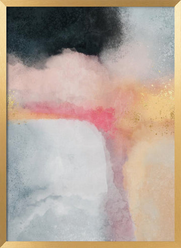 Blush Gold Serenity | Poster - Gold Frame Interior