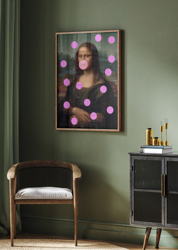 Mona Lisa Bubblegum Pop | Poster - Room Interior 2