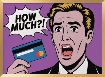 Pop Art Financial Shock | Poster - Gold Frame Interior