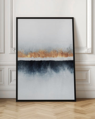 Golden Horizon Abstract | Poster - Room Interior 1