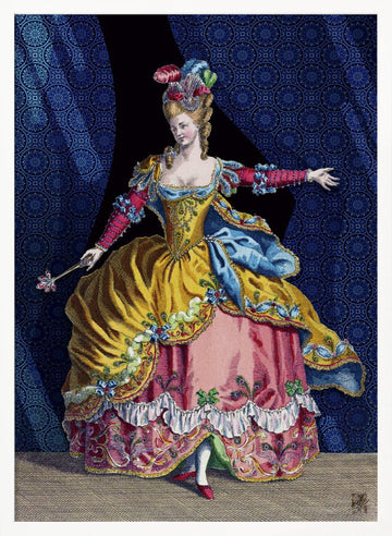 Rococo Stage Costume | Poster - White Frame Interior