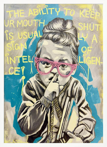 Quiet Intelligence Child | Poster - White Frame Interior