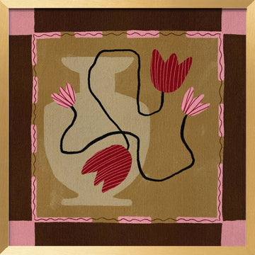 Out of Vase Blooms 4 | Poster - Gold Frame Interior