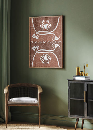 Tropical Beach Scallops | Poster - Room Interior 2
