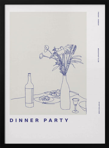 Elegant Gathering | Poster - Black Metal Frame Interior