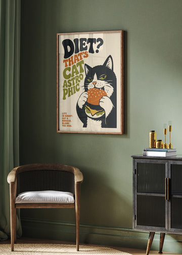 Catastrophic Diet Cat | Poster - Room Interior 2